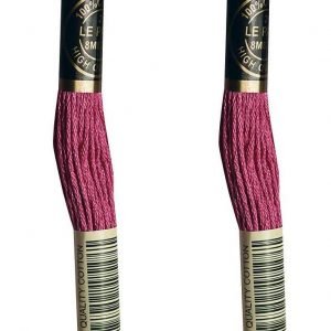 LE PAON Embroidery Floss, 2-Pack Six Strand 100% Long Staple Cotton Embroidery Thread, 8.7-Yard,Cyclamen Pink,Col NO:,3805