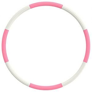 DUTISON Exercise Hoop for Adults, Stainless Steel Fitness Workout Hoop for Weight Loss with Soft Foam and Weight Adjustable from 2.7 to 7lb