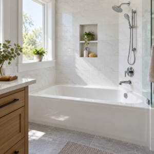 Illustrative bathtub service image; not a photo of a specific customer job