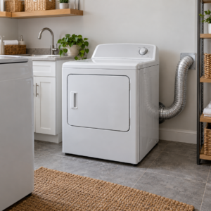 Illustrative laundry utility service image; not a photo of a specific customer job