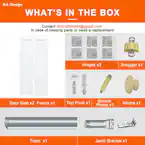 30 in. x 80 in. 1-Lite Panel Solid Core White Primed Composite MDF Closet Bi-fold Door with Handle and Hardware - Image 2